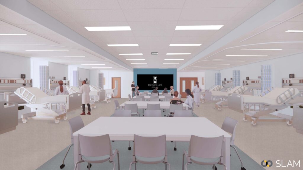 School of Nursing and Health Sciences Facilities rendering - Second Classroom